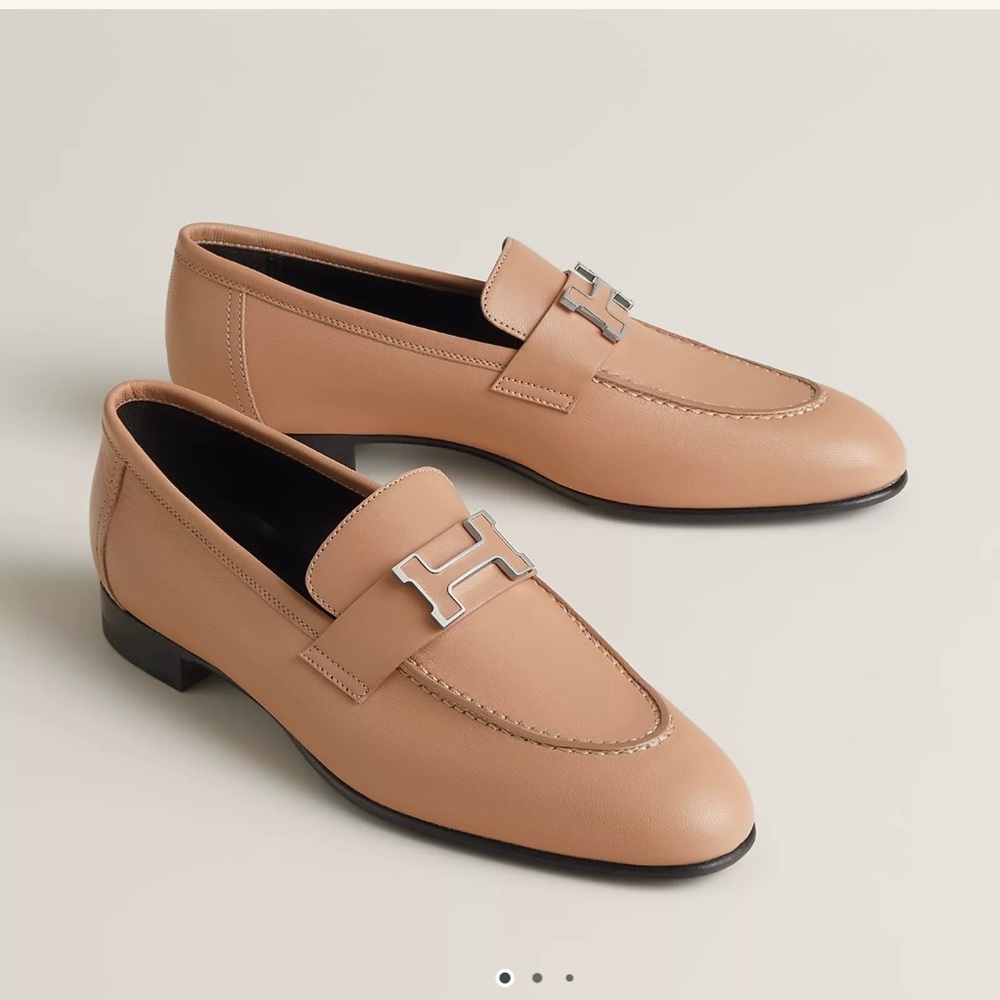 Hermes Paris loafer beige perlino 38